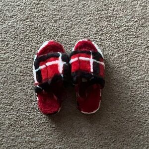 Red Plaid UGG Slippers